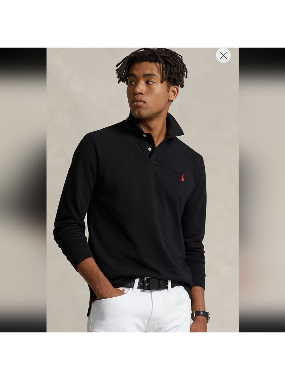 Polo by Ralph Lauren Men's Black Long Sleeve Shirt